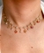 CH9434 - CHOKER MINI BORBOLETAS COLORIDAS - FOLHEADO A OURO - comprar online