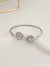 Bracelete Corações Cristais Folheado a Prata 925 - Favorita Atacado
