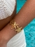 PU91090 - BRACELETE ESTRELAS DO MAR TRABALHADA - FOLHEADO A OURO - comprar online