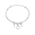 PU91215 - PULSEIRA CORAÇÃO CRAVEJADO COM BOLINHAS - FOLHEADO A PRATA 925 na internet