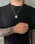 MASC942 - CORRENTE MASCULINA FÍGARO QUADRADA JESUS - LINHA MASCULINA - CORRENTE 60CM - PULSEIRA 20CM - Favorita Atacado