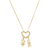 COL9678 - COLAR VENEZIANA CORAÇÃO CRAVEJADO 1 MENINO 1 MENINA - FOLHEADO A OURO - comprar online