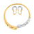 CONJ9291 - CONJUNTO ARO + BRINCO ORGÂNICO - FOLHEADO A OURO E FOLHEADO A PRATA 925 - comprar online
