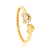 PU91103 - BRACELETE URSO CRAVEJADO - FOLHEADO A OURO - comprar online