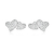 BR91730 - BRINCO DOIS CORAÇÕES CRAVEJADOS - FOLHEADO A PRATA 925 - comprar online