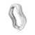 PUL9965 - BRACELETE ONDULADO LISO - FOLHEADO A PRATA 925