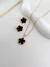 CONJ9467 - CONJUNTO COLAR + BRINCO INSPIRAÇÃO VG ESMALTADO PRETO - FOLHEADO A OURO na internet
