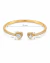 Bracelete Corações Cristais Cravejado Folheado a Ouro 18K - comprar online