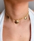 CH9440 - CHOKER LACRAIA CONCHA GRANDE - FOLHEADO A OURO - comprar online