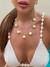 CH9449 - CHOKER CONCHAS LISTRADAS - FOLHEADO A OURO