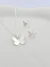Conjunto Colar + Brinco Borboleta Lisa Folheado a Prata 925 - comprar online
