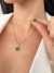 CONJ9459 - CONJUNTO COLAR + BRINCO INSPIRAÇÃO VG VERDE - FOLHEADO A OURO