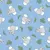 Tecido Tricoline Elefantes Azul Caldeira - 0,5m x 1,50m