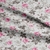 Tecido Tricoline Floral Dalia Cor Cinza com Rosa Caldeira - 0,5m x 1,50m
