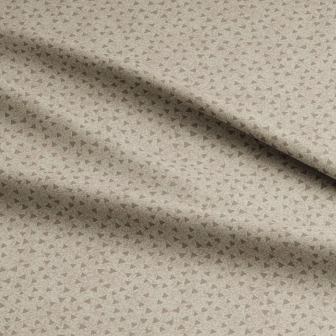 Tecido Tricoline Mini Triângulo Bege (RT682) - 0,5m x 1,50m