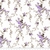 Tecido Tricoline Floral Sarah Lilás Com Marrom Caldeira - 0,5m x 1,50m - comprar online