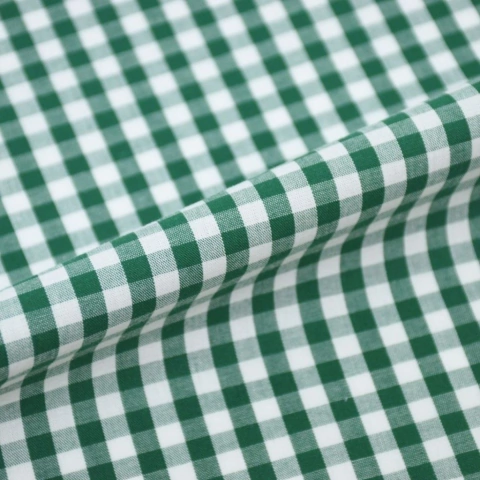 Tecido Tricoline Fio Tinto Xadrez Verde 9XM - 0,5m x 1,50m