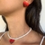 COLAR CORAÇÃO PÉROLA VERMELHO - loja online