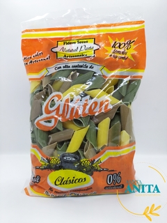 Natural Pasta - Pasta de gluten sabor mix de vegetales - Tipo mostacholes - 300g