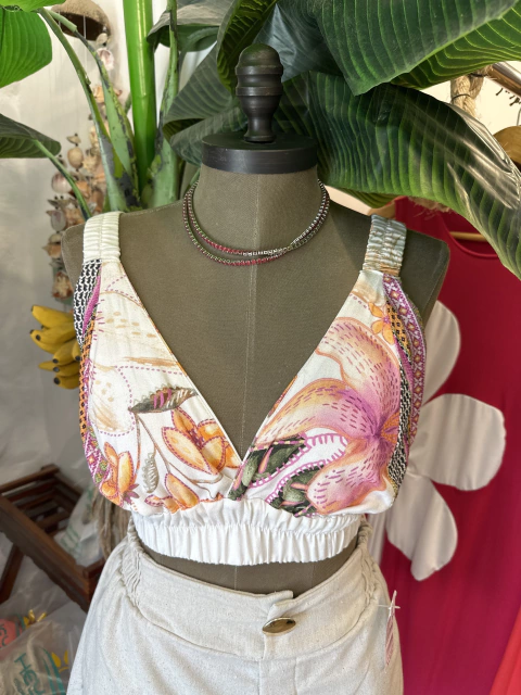 Top búzios - estampa dança dos lírios