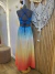 Vestido longo Orla - estampa entardecer - loja online