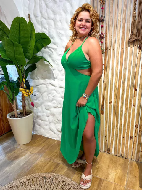 Vestido Saline - Verde folha