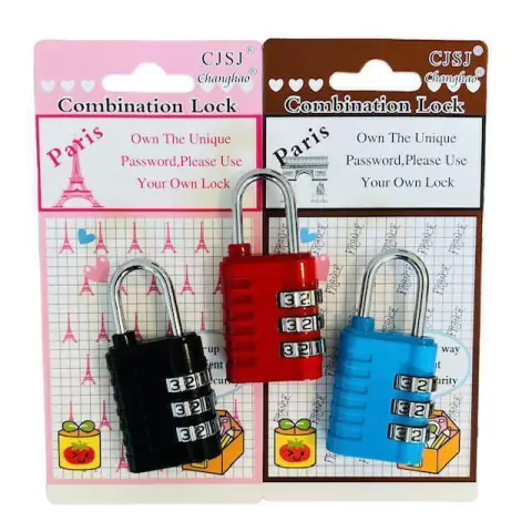 Candado Combinacion 3 Digitos Clave Bolso Valija Locker