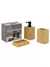 Set 4 Piezas simil madera Jabonera Dispenser Vaso Porta Cepillos Ba1040 - comprar online
