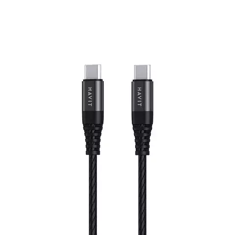 CABLE USB C A USB C HAVIT CB6010 MALLADO ALUMINIO