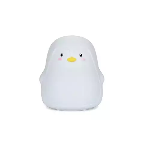 Lampara Velador Silicona Rgb Usb Luz De Noche PINGUINO