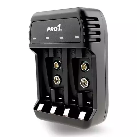 CARGADOR DE PILAS PRO1 USB CON CORTE PARA AA-AAA-9V