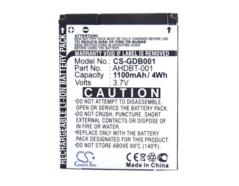 Batería para GoPro Hero, AHDBT-001, 1100mAh