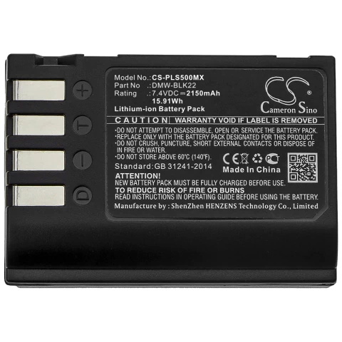 Batería para Panasonic DMW-BLK22, Lumix DC-S5, 2150mAh