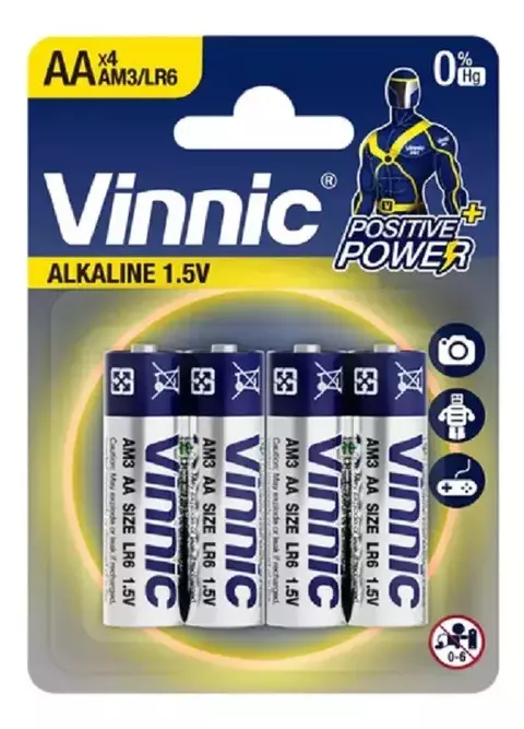 4 Aa Alcalinas Vinnic Blister cerrado
