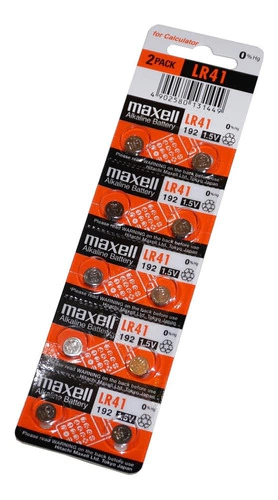 10 Pilas Maxell Lr41 AG3 392 L736F Alcalinas para luces juguetes calculadora