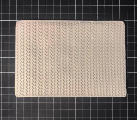 Textura de silicone efeito tricô modelo:001 placa com 11cm por 14cm