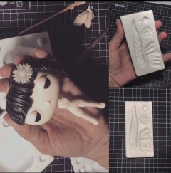 Molde cabelo pop feminino para pop tamanho tradicional