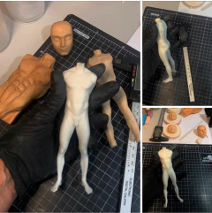 Ref.2089- LANÇAMENTO -Corpo completo masculino já saem com os pés do molde - loja online