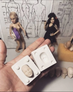 027-Molde rosto feminino seria escala 1/10 entre 2,3 a 2,7cm de altura - buy online