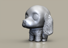 Ref.S07P- Pop dog COCKER SPANIEL 4,5cm prontinho pra pintar - Nanda Regina
