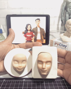 Ref.1313- Kombo rostos cartoon casal