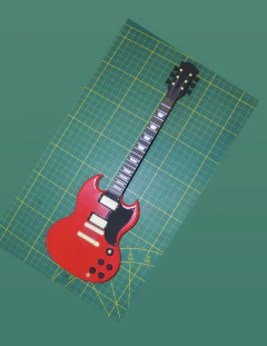 RefZ038- kit duas guitar Gibson mini 12cm (2 peças SEM PINTURA ) - comprar online