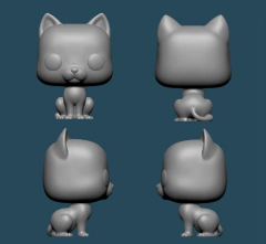 Ref.C01P- Pop cat 4cm pronto pra pintar - comprar online
