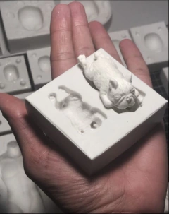 Molde pets dog bulldog modelo com dois tamanhos