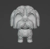 Ter.V02M- Pop pet SHIH TZU 15cm GIGANTÕES prontinho pra pintar