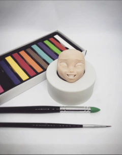 Ref.392- Kombo 4 moldes expressões coleção humaninhos cartoon e chibi na internet