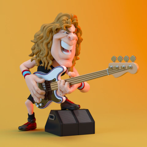 Ref.34688323567- STEVE HARRIS 25cm em resina