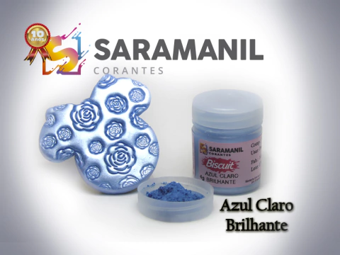 Azul claro coleção brilhante