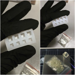 Ref.341290- Mini forma de SILICONE PLATINA de cubos de gelo realistas