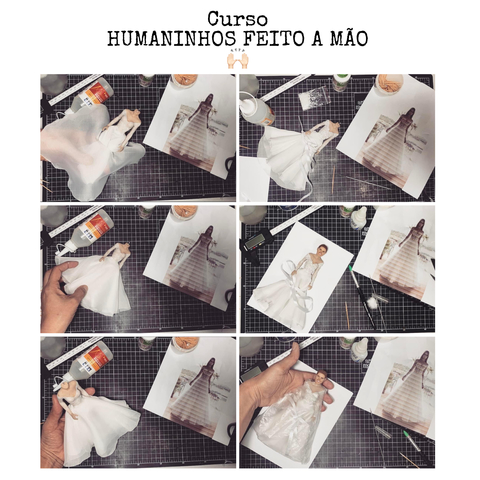 Curso noivinhos realistas, humaninhos feito a mão